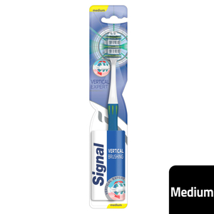 Signal Toothbrush Vertical Expert Medium 1pc Assorted Color