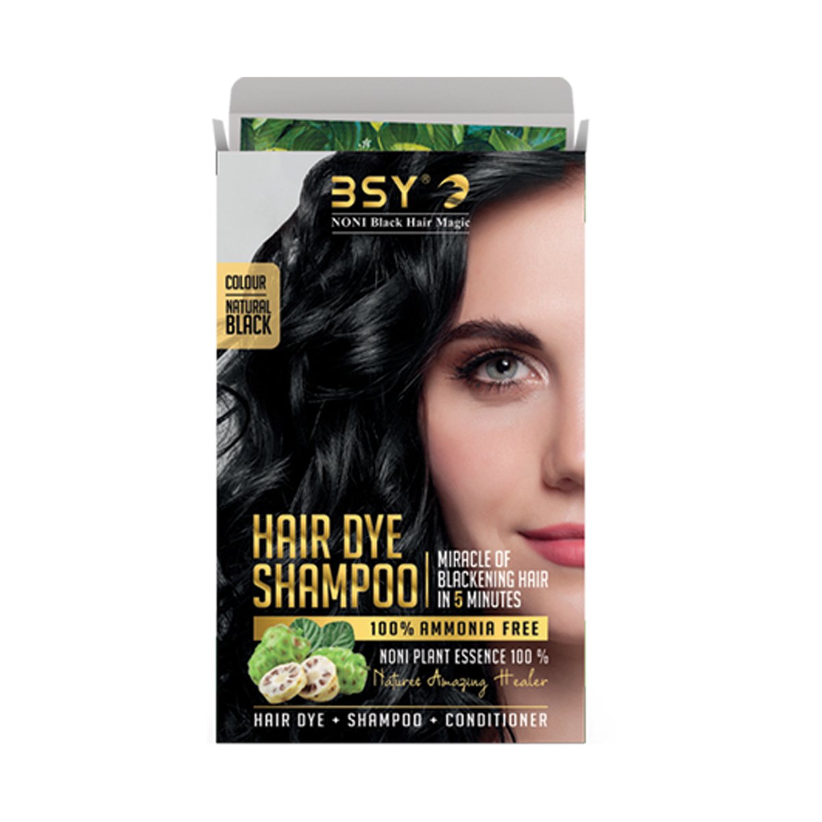 Bsy Noni Black Hair Dye Shampoo 20ml Online at Best Price | Permanent  Colorants | Lulu Oman