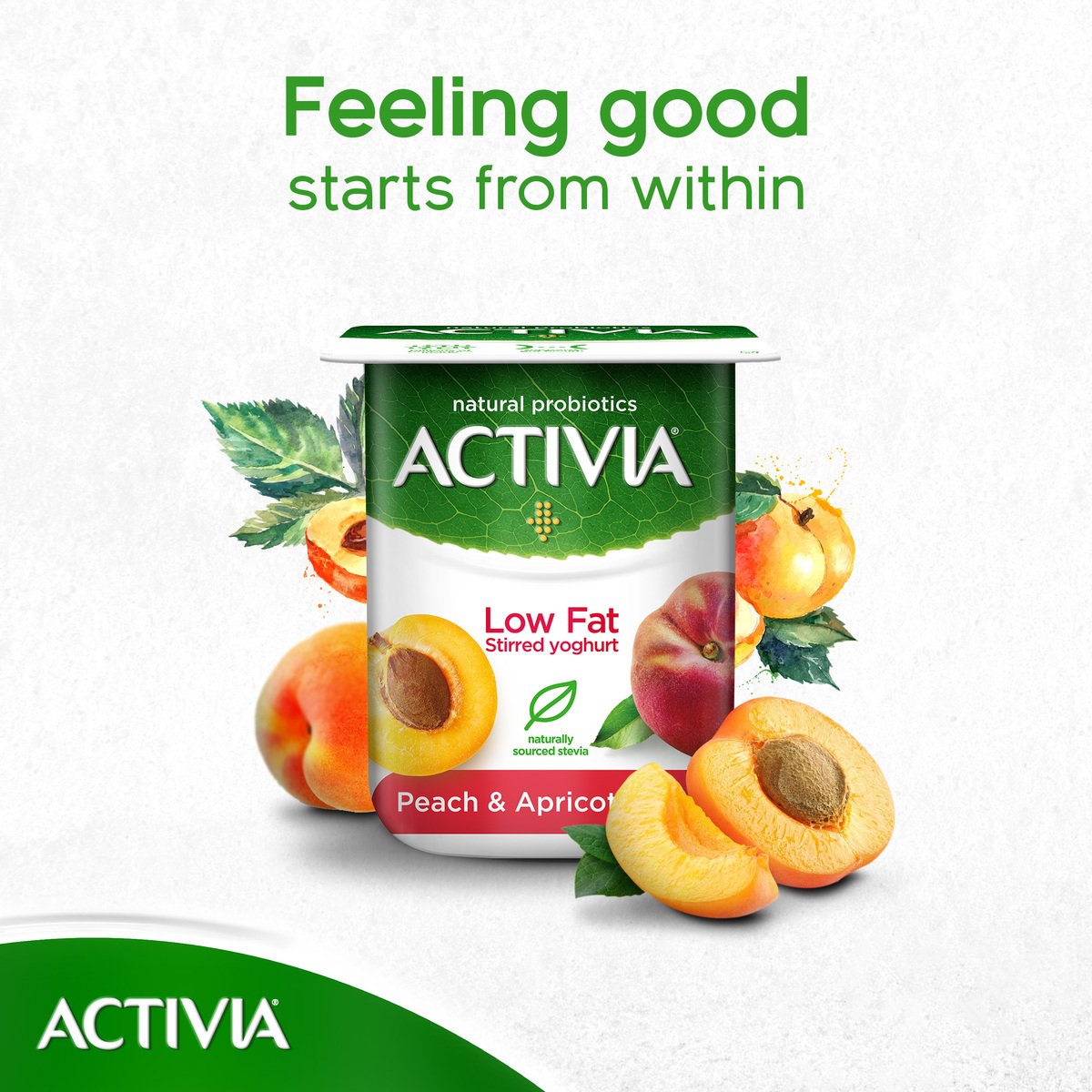 Activia Stirred Yoghurt Low Fat Peach & Apricot 120 g
