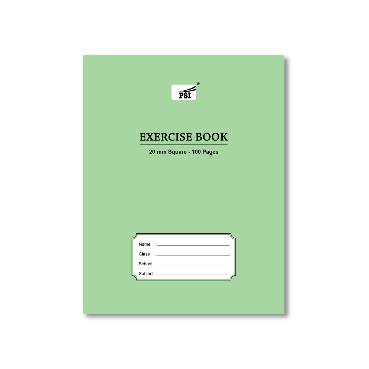 PSI Exercise Book 20mm Square 100 Pages 20M100