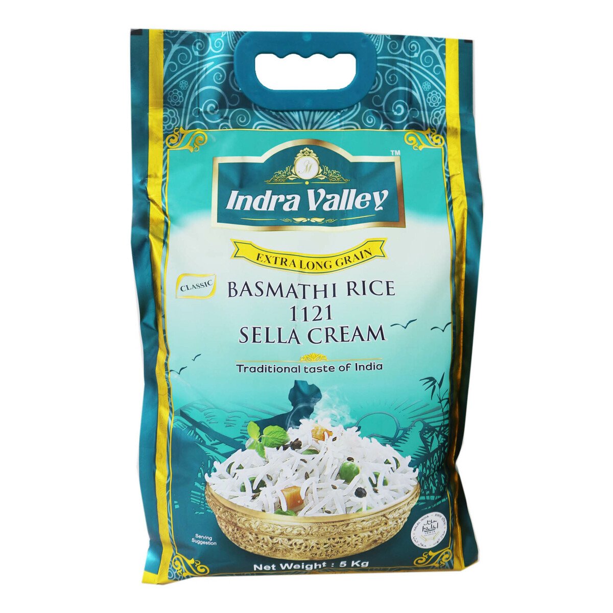 Indra Vally Basmathi Rice Pusa 1121 Sella Cream 5kg