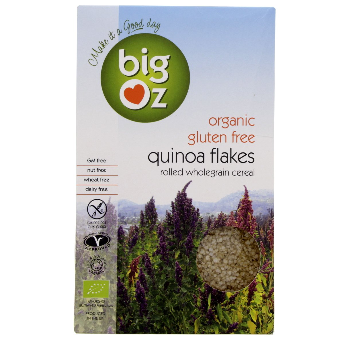 Big Oz Organic Gluten Free Quinoa Flakes 500 g