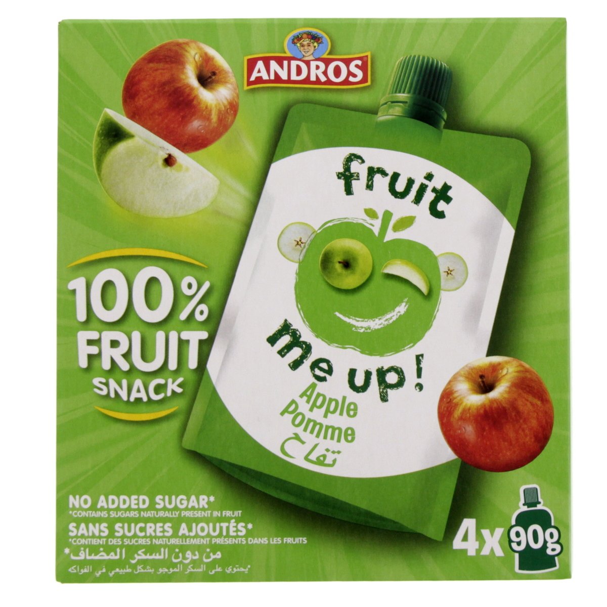 Andros Fruit Snack Apple 4 x 90g