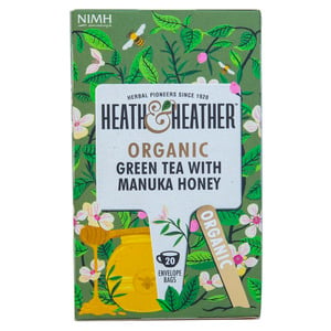 Heath & Heather Organic Green Tea With Manuka Honey Teabags 20 pcs 40 g