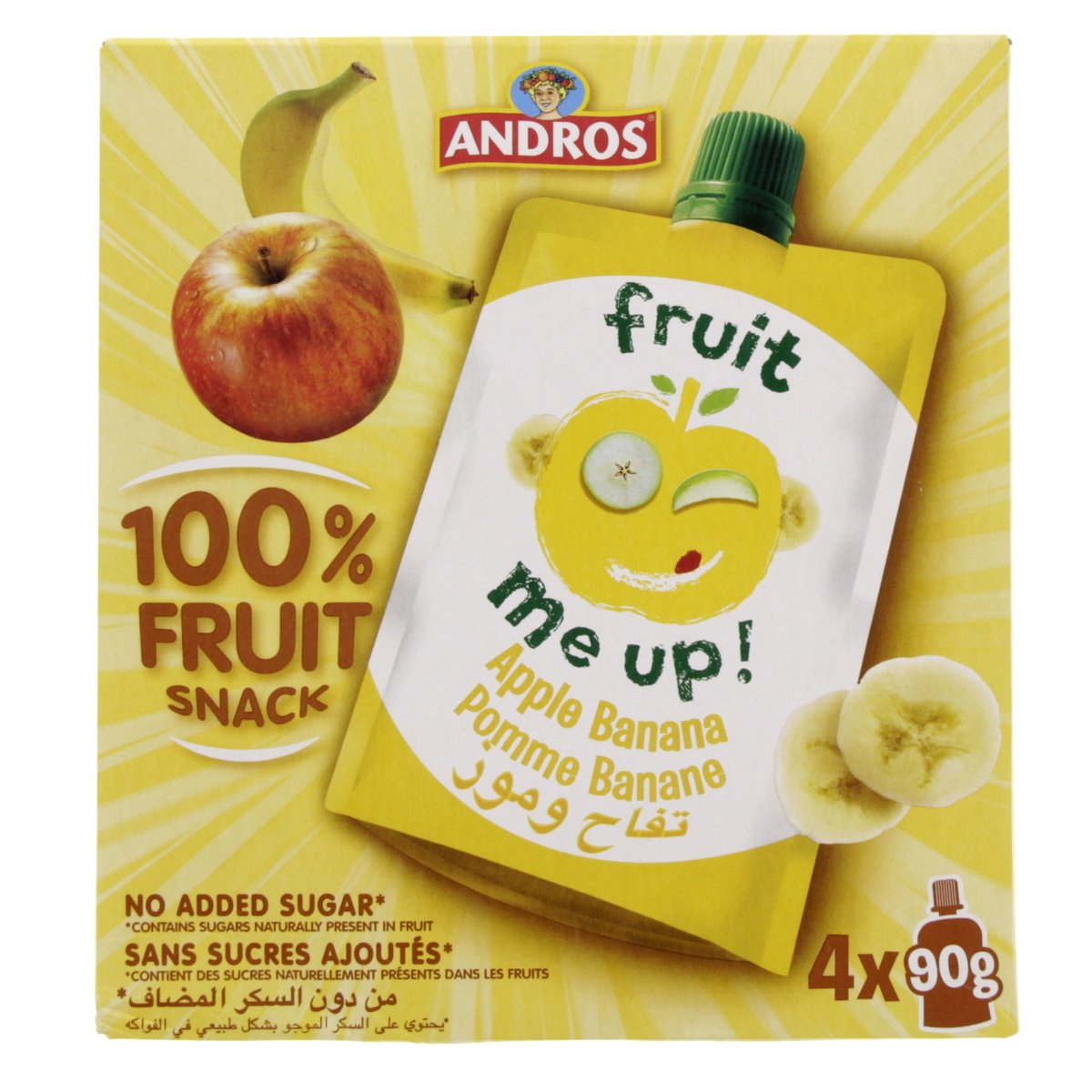 Andros Fruit Snack Apple Banana 4 x 90 g