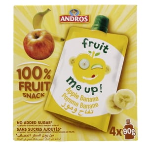 اشتري قم بشراء Andros Fruit Snack Apple Banana 4 x 90 g Online at Best Price من الموقع - من لولو هايبر ماركت Baby Juice في الامارات