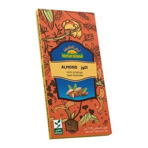 Natureland Organic Almond Dark Chocolate 100g