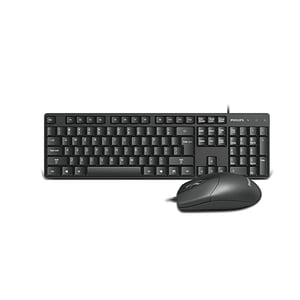 Philips Wired Keyboard With Mouse C254 Black