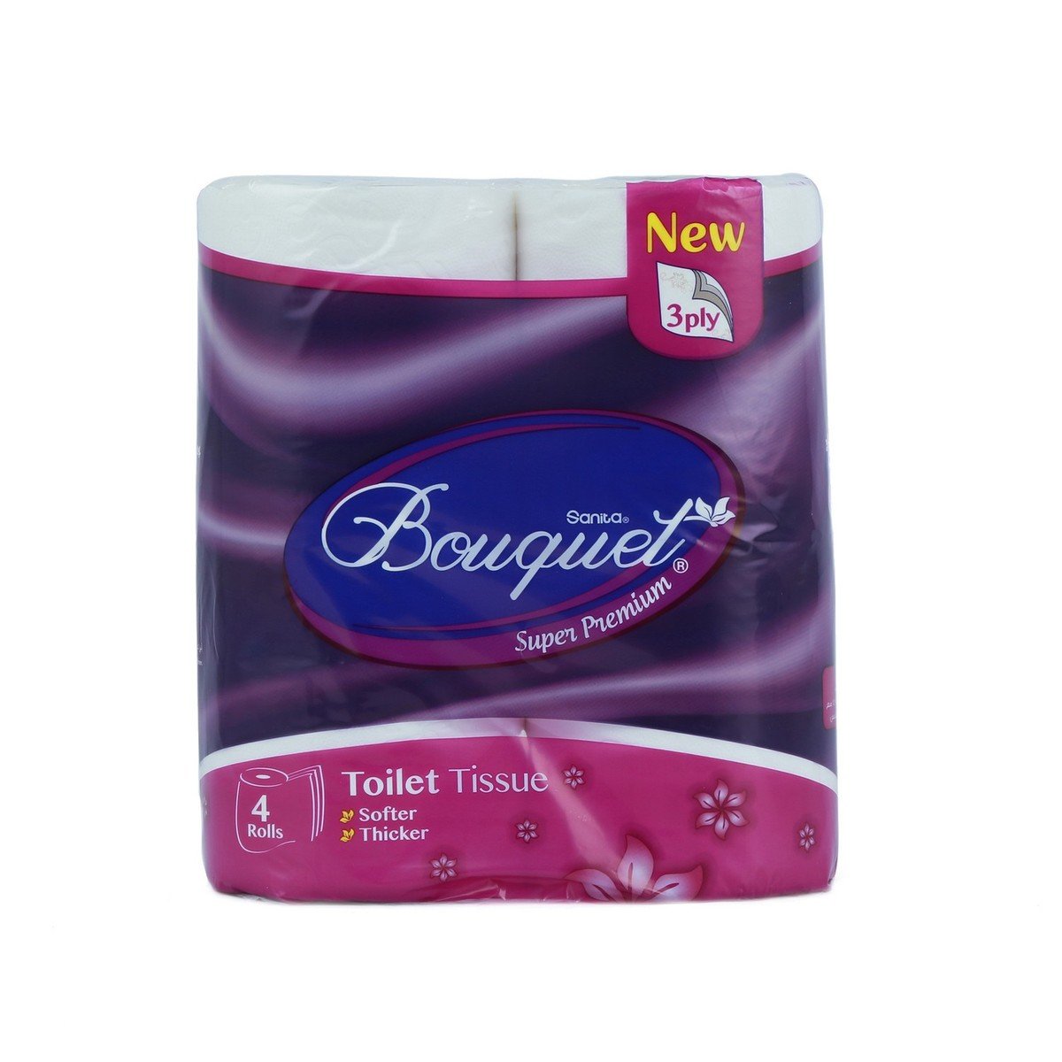 Sanita Bouquet Toilet tissue 3 ply x 4 rolls