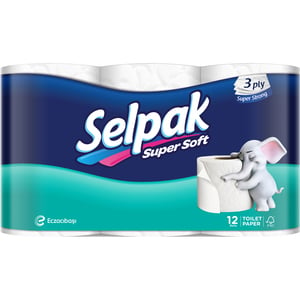 Selpak Super Soft Toilet Paper 3ply 12 Rolls
