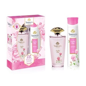 Yardley London English Rose Perfume EDT 125ml + Refreshing Body Spray 150ml