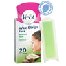 Veet Hair Removal Natural Cold Wax Strips Argan Oil Face 20 pcs