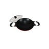 Chefline Aluminum Non Stick Appam Pan with Lid, DP01IND
