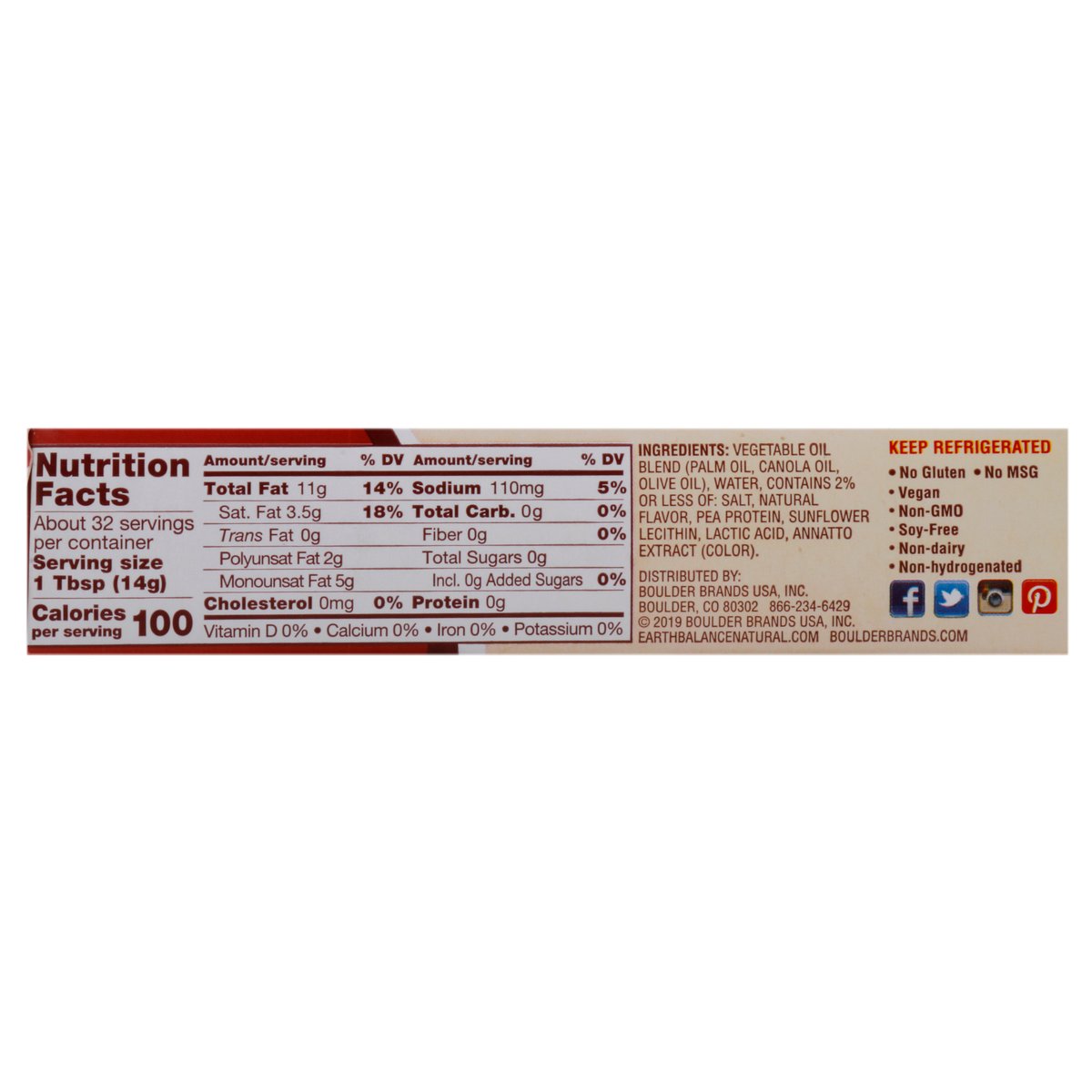 Earth Balance Buttery Sticks Soy Free 454g