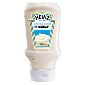 Heinz Incredibly Light Mayonnaise Top Down Squeezy Bottle 225 ml