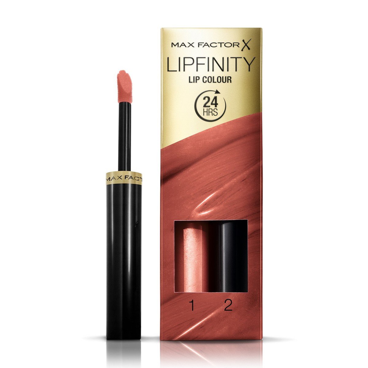 Max Factor Lipfinity Lip Colour Lipstick 2-step Long Lasting 150 Bare 2pcs