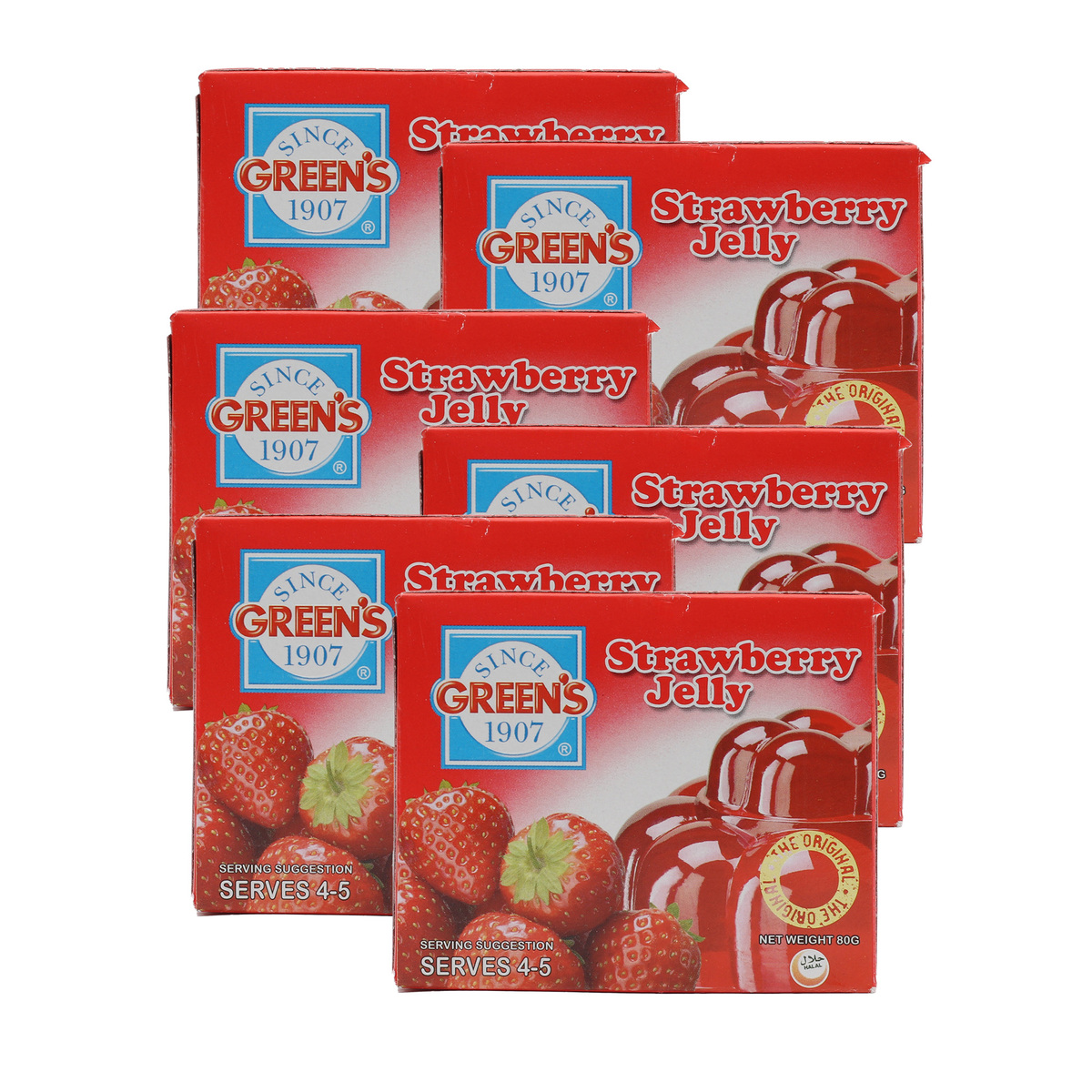 Green's Jelly Strawberry 80 g 5+1