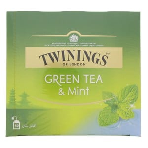 توينينجز شاي أخضر ونعناع عبوة اقتصادية ٥٠ كيس شاي