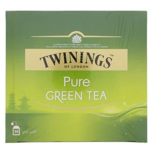 توينينجز شاي أخضر نقي عبوة اقتصادية ٥٠ كيس شاي