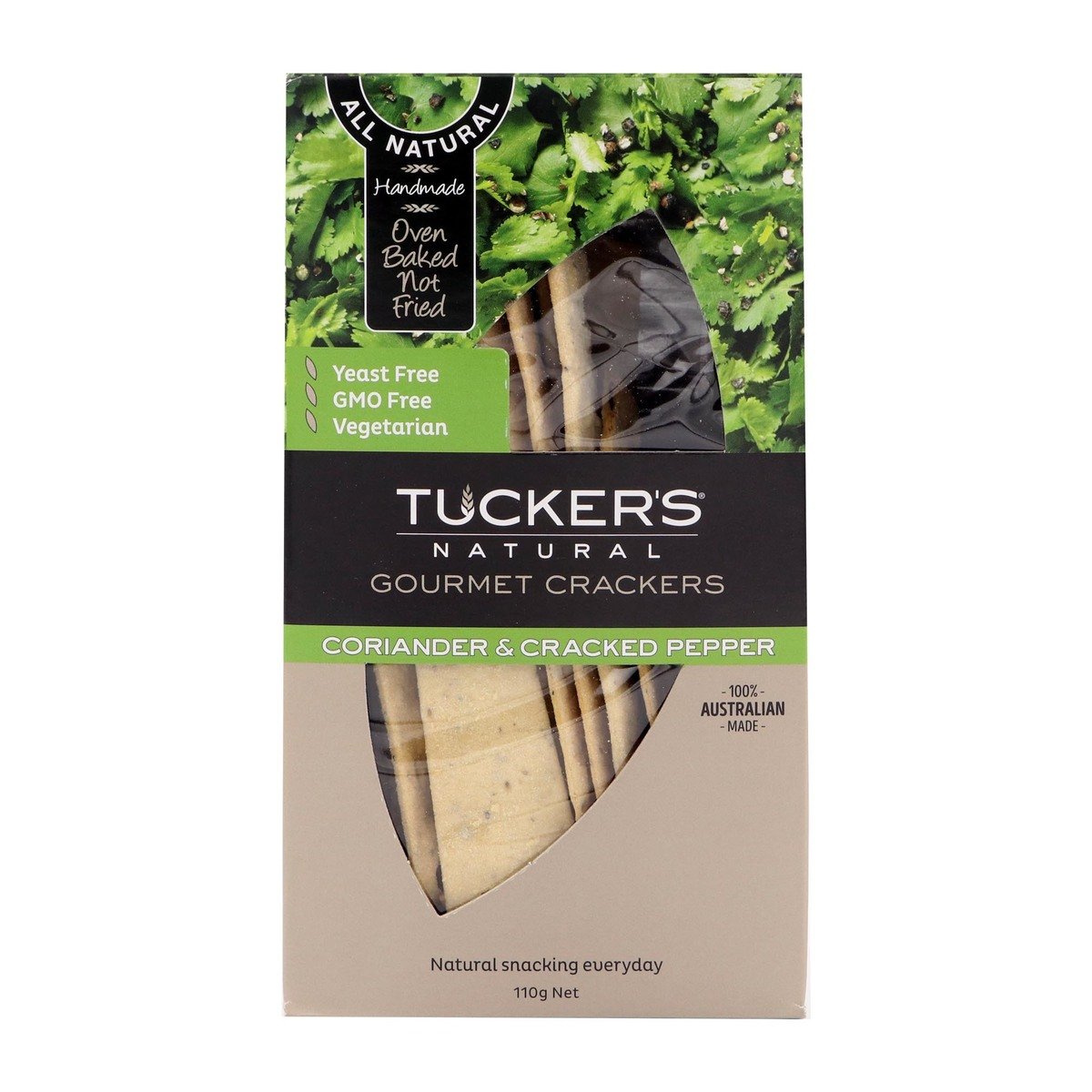 Tucker's Natural Gourmet Crackers Coriander & Cracked Pepper 110g