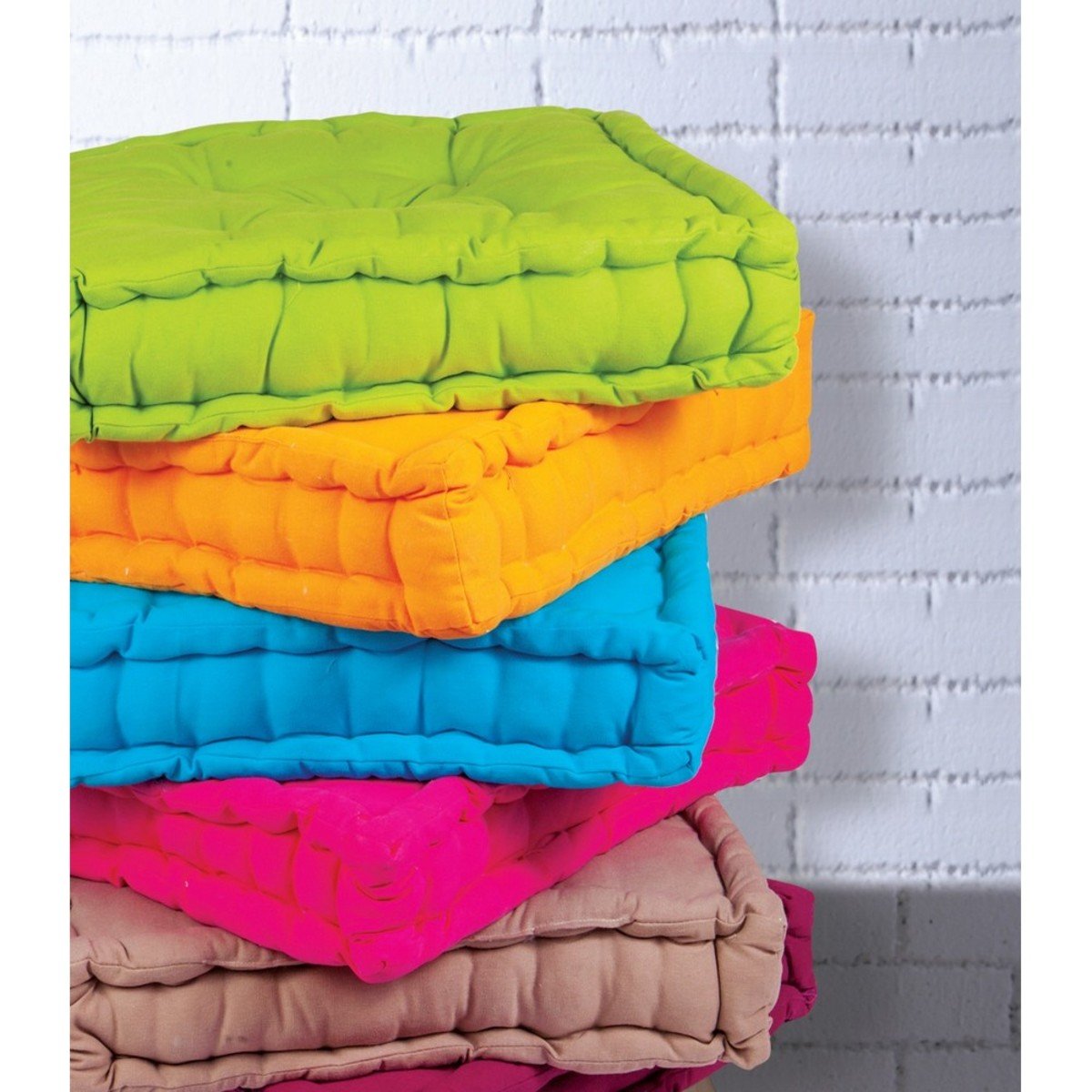 Homewell Box Cushion Cotton 50x50x10cm Per pc Assorted