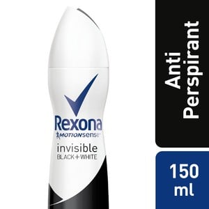 Rexona Women Antiperspirant Deodorant Invisible Black & White, 150 ml