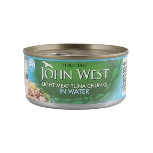 جون وست لحم تونا قطع خفيف في الماء 170 جم