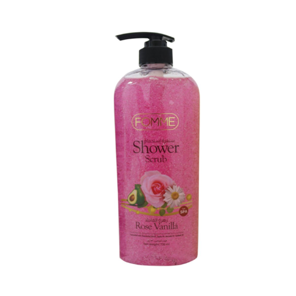 Fomme Shower Gel Scrub Rose Vanilla 730ml