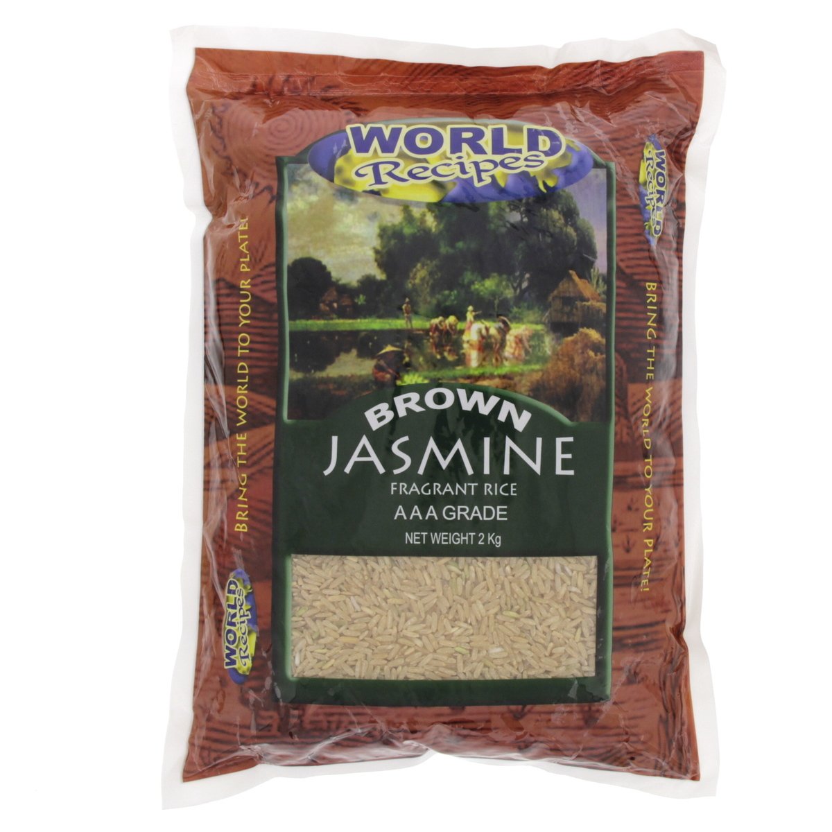 World Recipes Brown Jasmine Fragrant Rice 2 kg