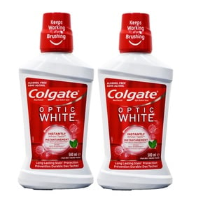 Colgate Optic White Whitening Mouthwash 2 x 500ml