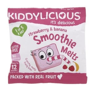 Kiddylicious Strawberry and Banana Smoothie Melts 6g