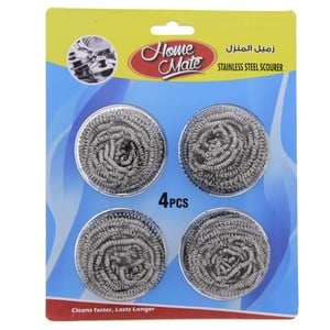 Home Mate Stainless Steel Scourer 4pcs