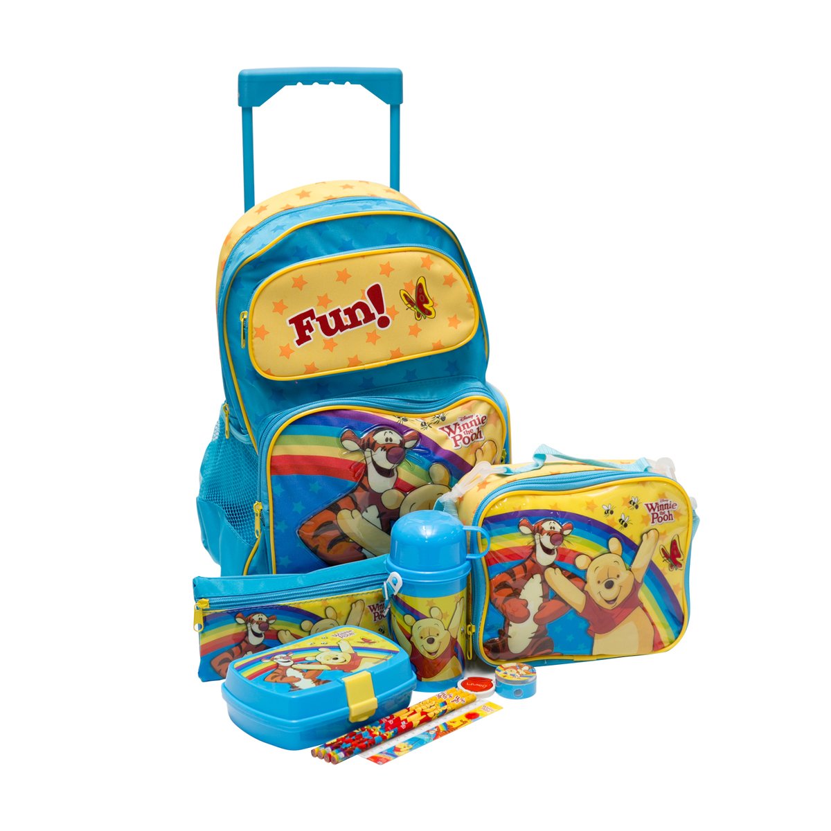 Winnie The Pooh School Trolley Bag Bundle Pack 12Pc FK150238 16''