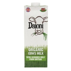 Daioni Organic Cows Milk Semi Skimmed 1Litre