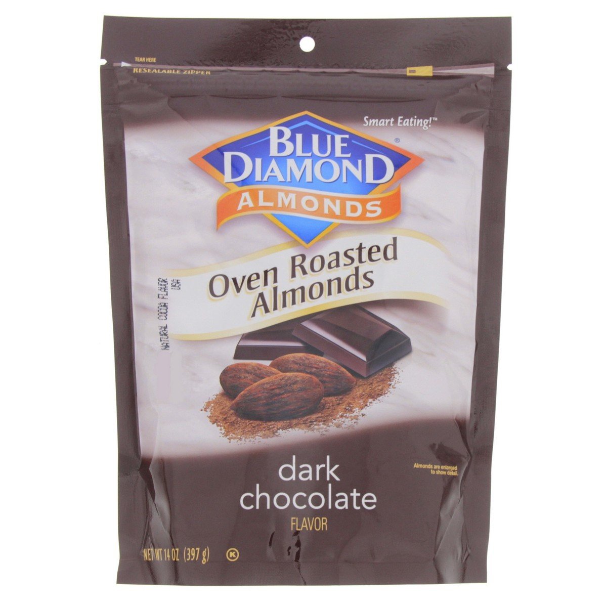 Blue Diamonds Dark Chocolate Oven Roasted Almonds 397 g