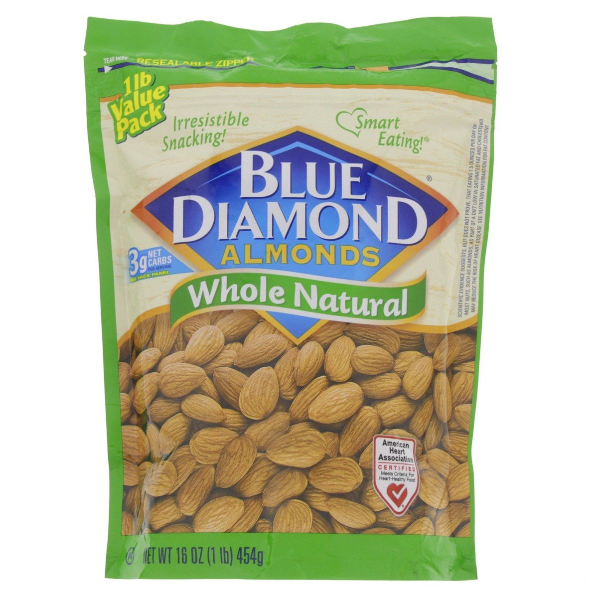 Blue Diamonds Whole Natural Almonds 454g