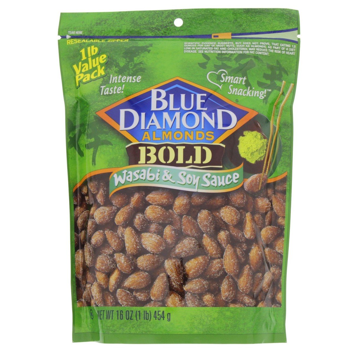 Blue Diamonds Bold Wasabi and Soy Sauce Almonds 454 g