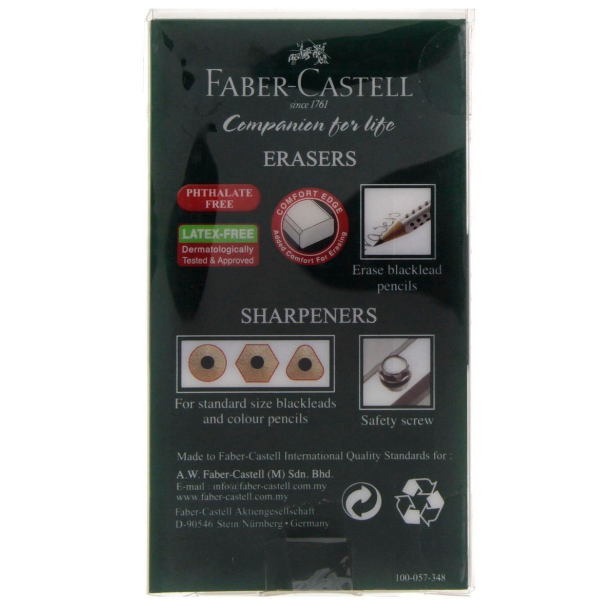 Faber-Castell Eraser 8 Pieces + Pencil Sharpener 6 Pieces