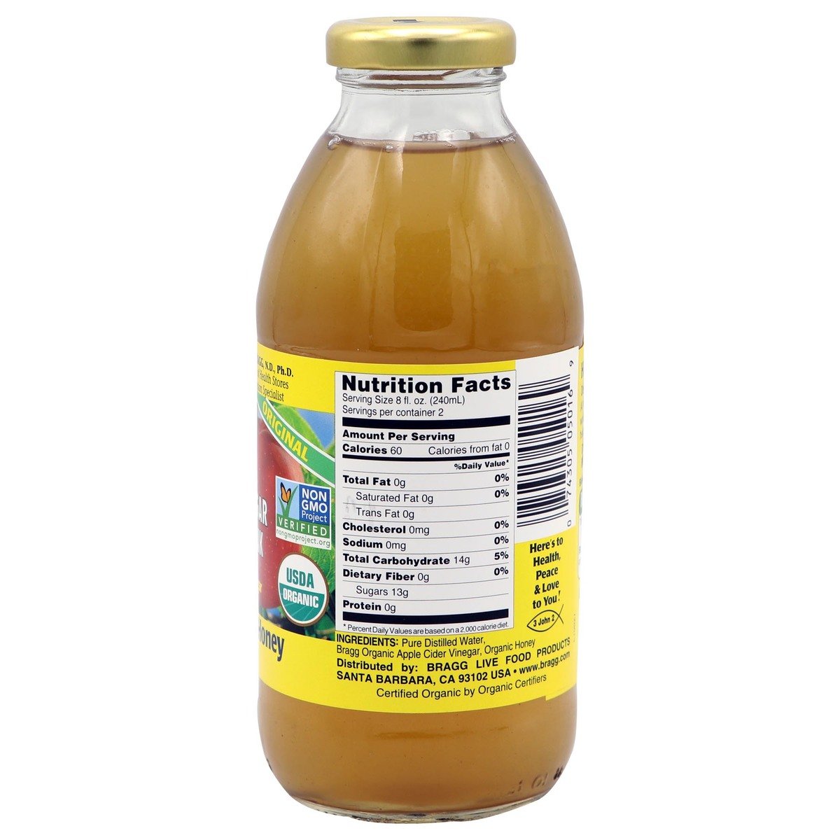 Bragg Organic Apple Cider Vinegar & Honey 473 ml