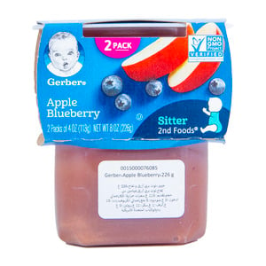 Gerber Baby Food Apple Blueberry 226g