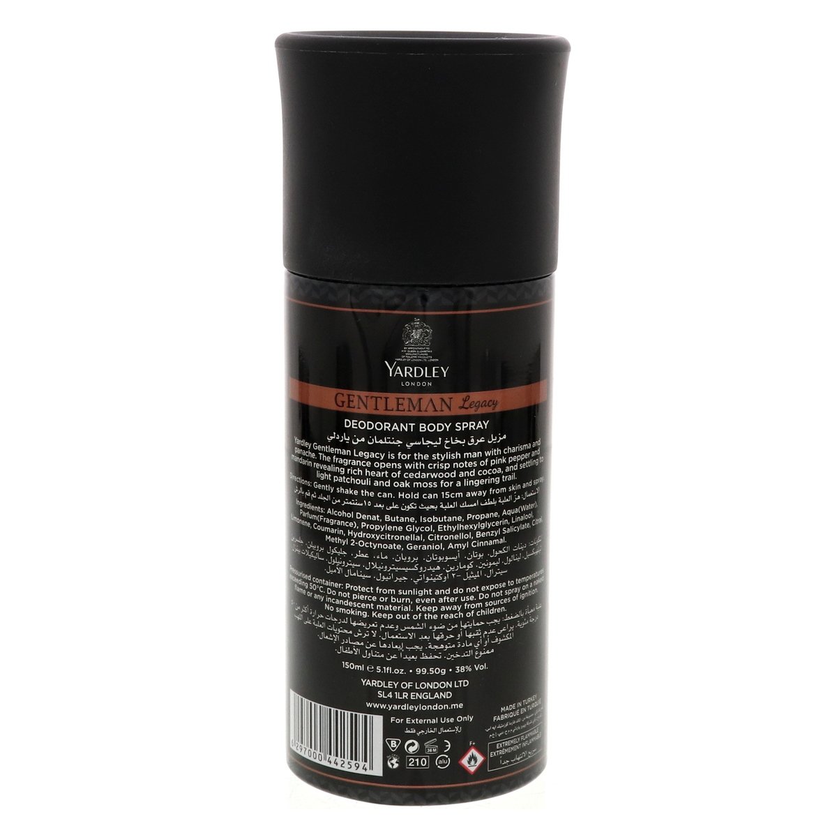 Yardley Gentleman Legacy Deodorant Body Spray For Men 150 ml