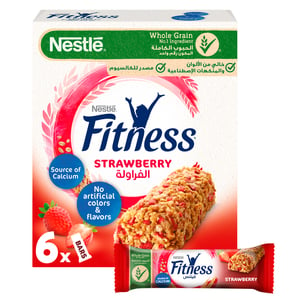Buy Nestle Fitness Strawberry Cereal Bar 6 x 23.5 g Online at Best Price | Cereal Bars | Lulu KSA in UAE