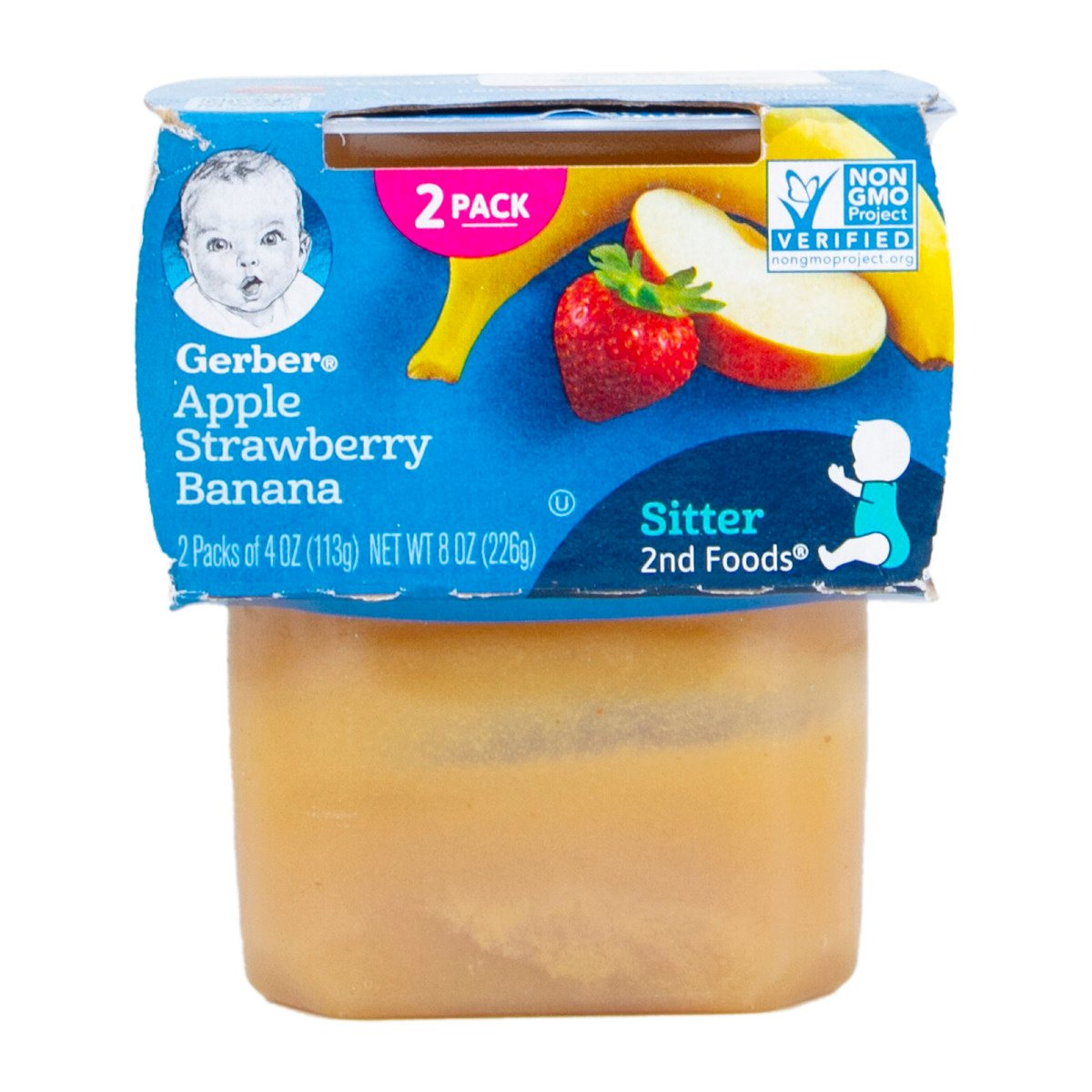Gerber Baby Food Apple Strawberry Banana 226g