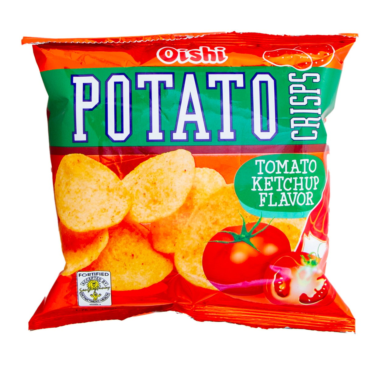Oishi Potato Crisps Tomato Ketchup Flavor 50 g