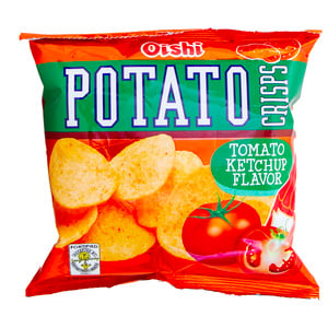 Buy Oishi Potato Crisps Tomato Ketchup Flavor 50 g Online at Best Price | Filipino | Lulu Kuwait in Kuwait