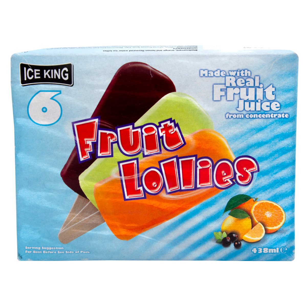Ice King Fruit Lollies 6 pcs 438 ml
