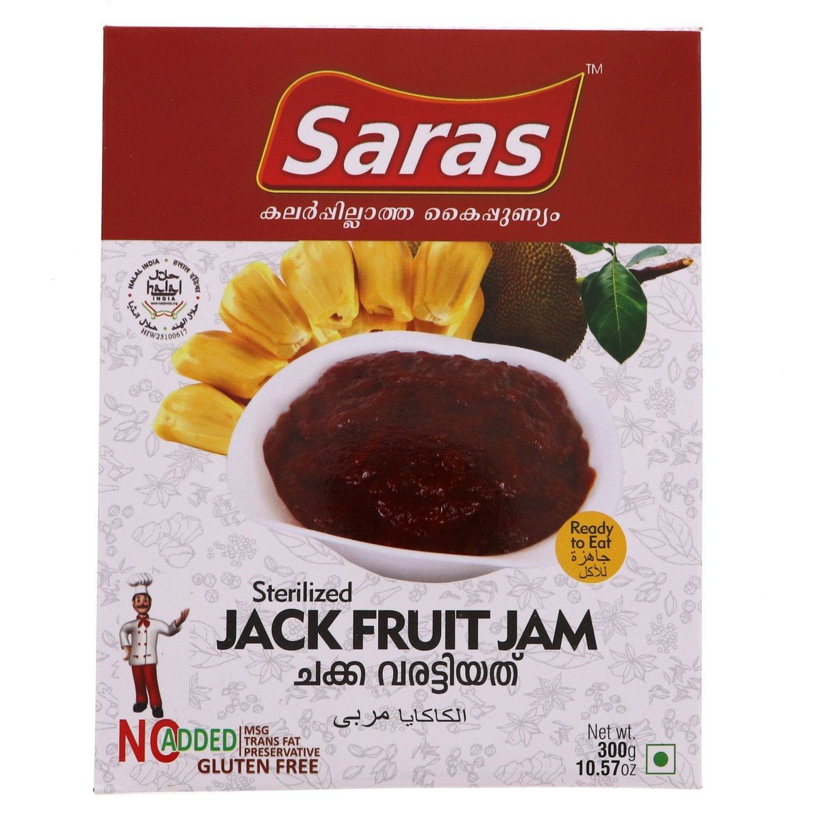 اشتري قم بشراء Saras Sterilized Jack Fruit Jam 300 g Online at Best Price من الموقع - من لولو هايبر ماركت Indian في الامارات