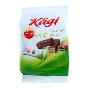 Buy Kagi Hazelnut Swiss Chocolate Wafer Minis 125 g Online at Best Price | Covrd Choco.Bars&Tab | Lulu Kuwait in UAE