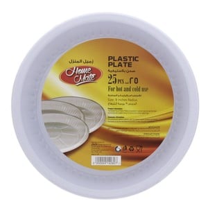Home Mate Plastic Plate 9inch 25pcs