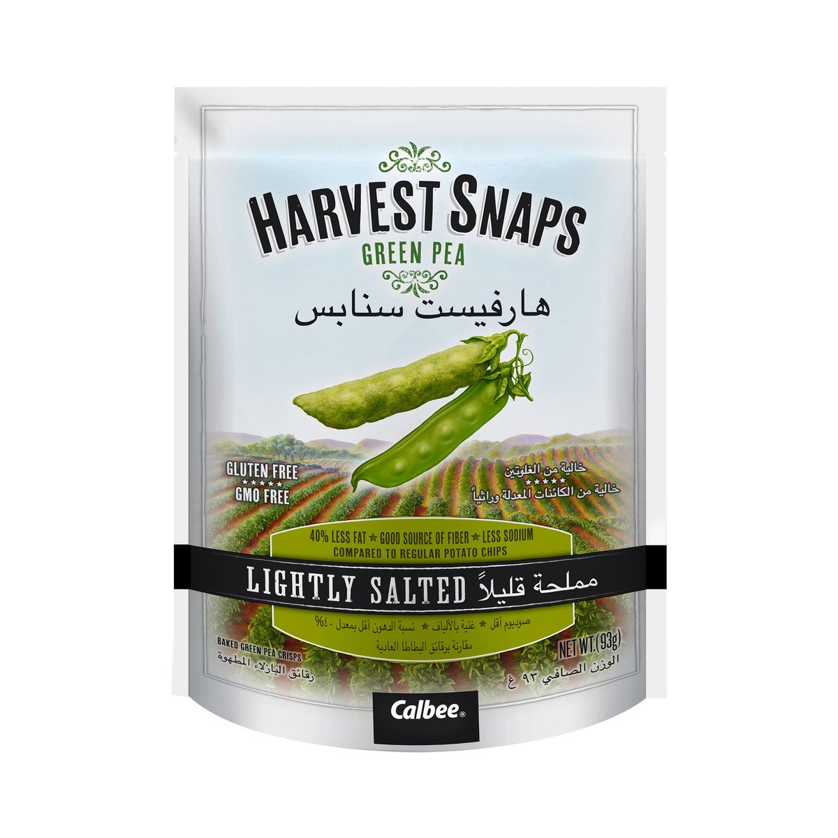 Buy Harvest Snaps Green Pea Lightly Salted 93 g Online at Best Price | Other Crisps | Lulu KSA in Saudi Arabia